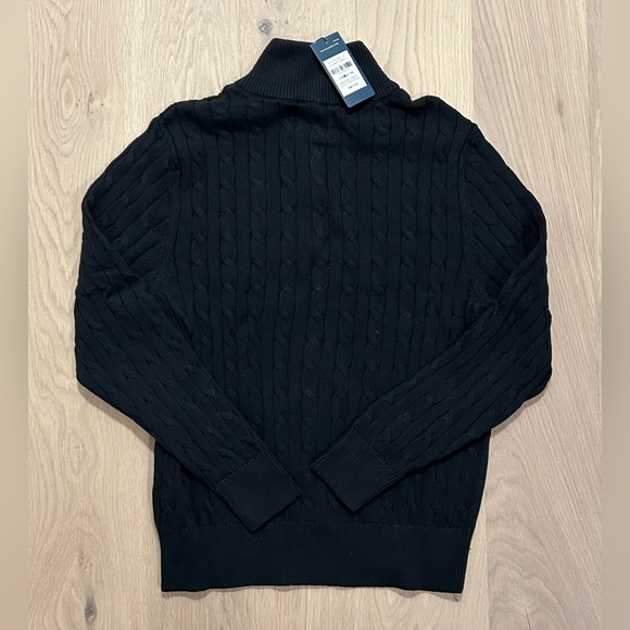 Men's Polo Ralph Lauren 1/4 Zip Cable Knit Sweater, New with Tags - Size Large - Picture 2 of 3